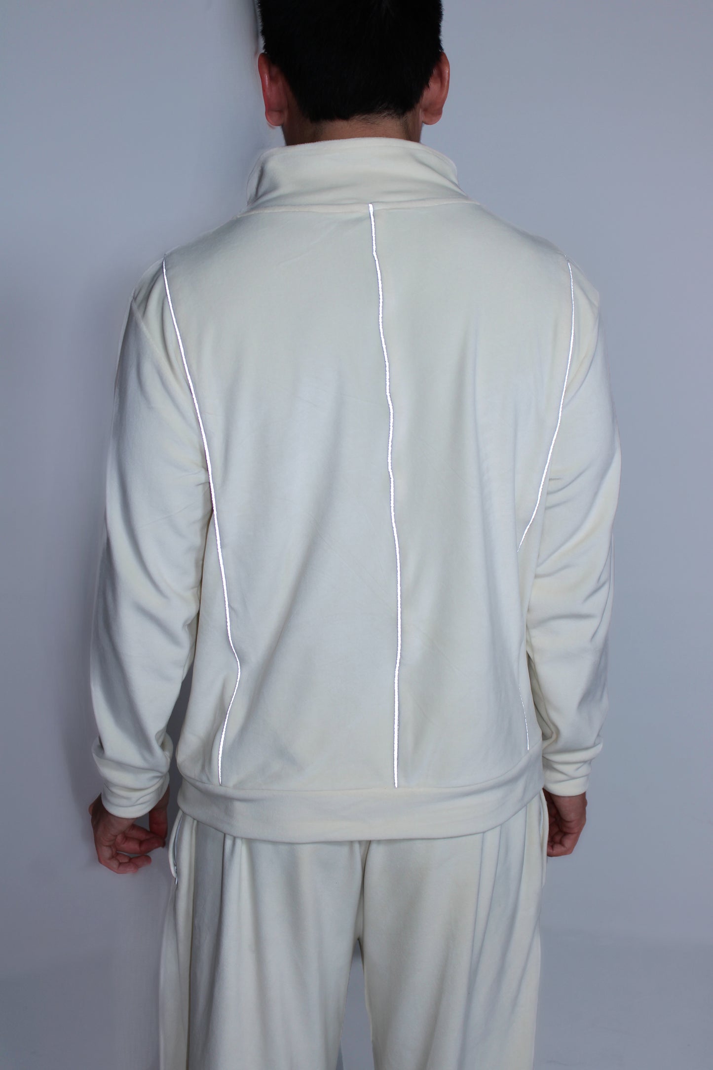 Velour Creme Zip-up