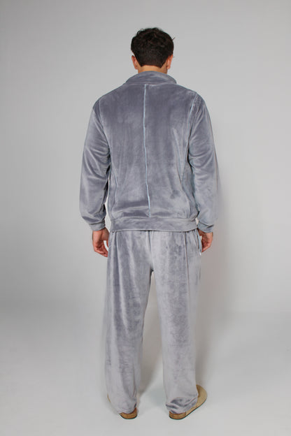 Velour Grey Zip-up