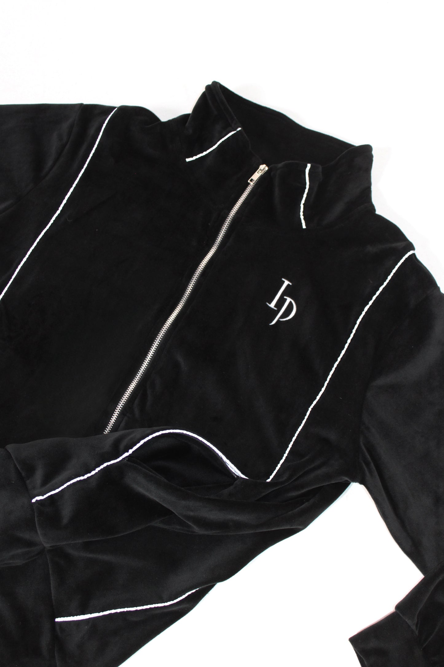 Velour Black Zip Up