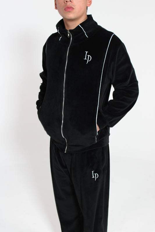 Velour Black Zip Up