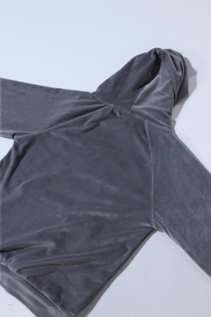 Velour Grey Hoodie