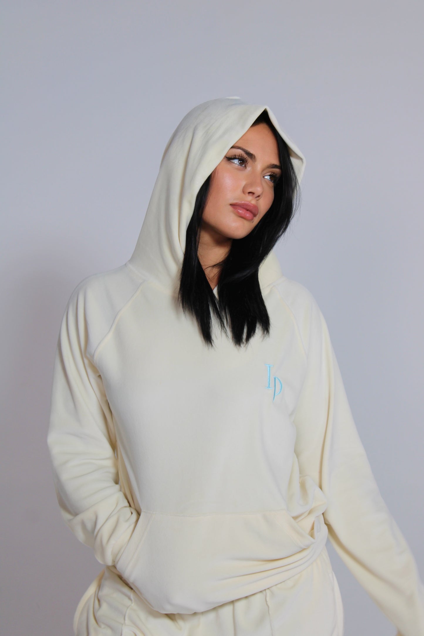 Velour Creme Hoodie