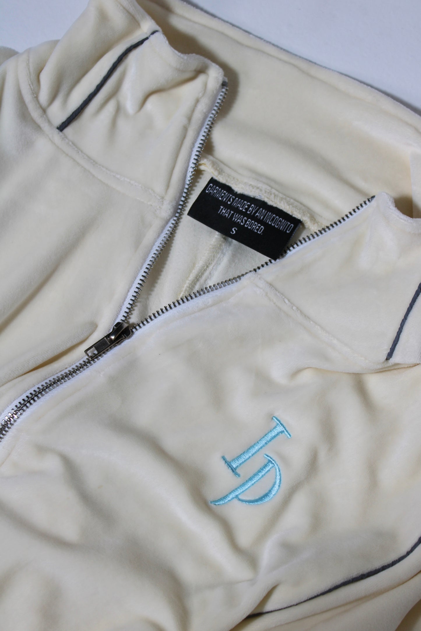 Velour Creme Zip-up